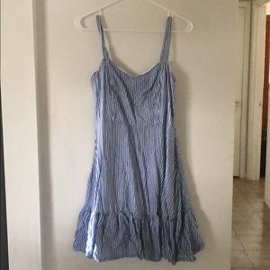 Old Navy Vertical Striped Dress with Slip, Large